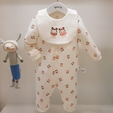 아가방 23가을 겨울 베이비페어! 디즈니베이비 완전귀욤해 우주복 베이비 미키 미니 버젼 넘귀 바디수트! 부드러운 무형광 신생아 우주복 턱받이도 같이! 신생아 외출복 캡추