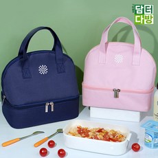 [1+1] 2단 도시락가방, 블랙_블랙, 2개