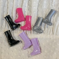 인형 롱부츠 꽃 가방 신발 꾸미기 옷입히기 악세서리 소품, 핫핑크, 1개