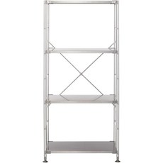 MUJI 무인양품 수납 정리 틈새 선반 79 83267087 스테인리스 유닛 세트 중형 58 41 120cm, 미들, -