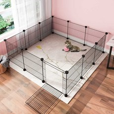 강아지 고양이 케이지 격리 분리 하우스 철망 토끼 울타리 실내, 1개, 5. 흰색 철망 8개