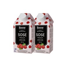 본네 아세로라 퓨레 주스, 500ml, 2개