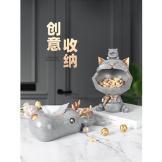 해외출고상품 트레이 보관함 인테리어 안경 리모컨 차키 수납소품북유럽 창의 열쇠 수납함 현관 장식 고양이 소품 -35355, 단일옵션, 21.사슴 엎드려 종이박스 고급재