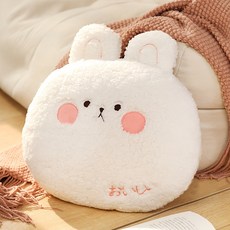 soonZAM 臉頰鼓鼓可愛動物造型靠墊, 兔子