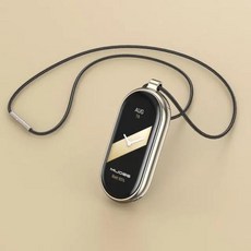 스마트링 혈압반지 스마트반지 미 밴드 9 스트랩 목걸이 8 NFC 팔찌 워치 넥 장식 펜던트 액세서리, 2) Wax Rope Black Gold - For M