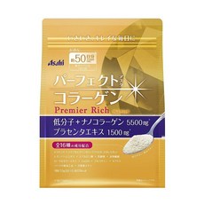 [Asahi][아사히] 퍼팩트 아스타 콜라겐 프리미엄리치 파우더타입 50일분 GOLD, 378g, 3개