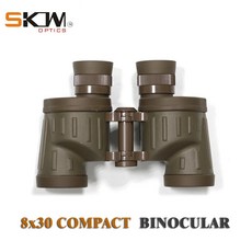 망원경 Skwoptics 콤팩트 군사 Bak4 방수 사냥 레티클 쌍안경 8x30, 1.DESERT