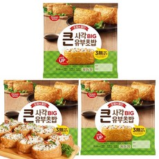 [다만세푸드] 동원 큰사각 유부초밥 378g x 3봉/네모 유부초밥, 3개