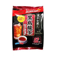 일본 정품 동미당 무당 블랙우롱차 흑우롱차 일본우롱차 52티백 260g, 2개, 52개입, 5g