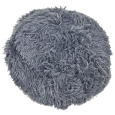 寵物用圓形毛窩, 深度睡眠窩, 舒適保暖, 長毛絨面料, 直徑40cm, 深灰色, 1個
