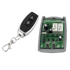 JC 2 금속 버튼 원격 컨트롤러가있는 2 채널 DC12V-DC48V 무선 릴레이 스위치