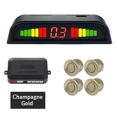화물차후방감지기 지게차 Hippcron 차량용 LED 주차 센서 역방향 레이더 사운드 경고 8 가지 4 22mm, Champagne Gold, 08 Champagne Gold