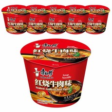 [공식수입인증정품] 캉스푸 홍소우육향 컵라면 110g, 6개