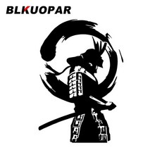 BLKUOPAR-일본 사무라이 가라테 검도 아이콘 로고 데칼 실루엣 그래픽 차 스티커 범퍼 윈도우 트렁크 도어