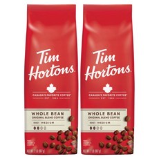 팀홀튼 홀빈 오리지널 블렌드 커피 미디엄 로스트 907g 2팩 Tim Hortons, 1g, 기본