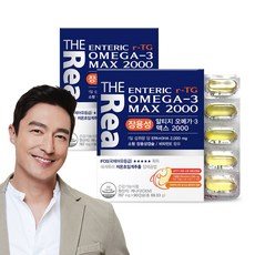 더리얼 장용성 소형캡슐 알티지rtg 초임계 오메가3 맥스2000 DHA와EPA 2000mg 고함량 장용성캡슐, 90정, 2개