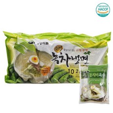 [명家면옥] 동치미육수 녹차냉면10인분 (녹차면2kg+동치미육수10팩), 단품