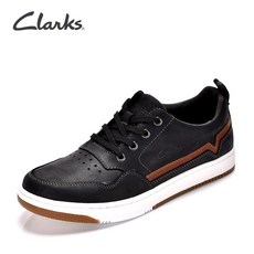 클락스 Clarks 스트랩 가죽 스니커즈