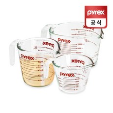 코렐 파이렉스 내열유리 오리지날 눈금 계량컵 3종, 없음, 상세설명 참조