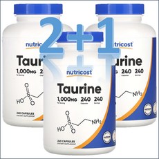 [2+1] 뉴트리코스트 타우린 1000mg 240캡슐 TAURINE / 해외직구 미국정품