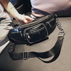 가방 캐쥬얼 찡 블랙 체인 크로스백 힙색