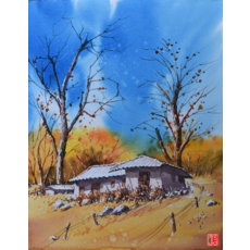 시골풍경창문액자그림시티지