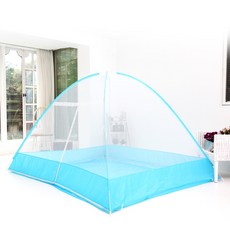 야외용 실내용 침대용 원터치 특대형 바닥있는 사각 모기장 테트형