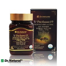 (국내수입) 닥터내츄럴 프로폴리스 4000 아연 12mg 로얄젤리 V-PROIMMU19 180정, 프로폴리스 4000mg 180정 1개