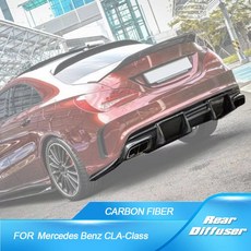 탄소 섬유 FRP 리어 범퍼 립 디퓨저 메르세데스 벤츠 CLA 클래스 W117 CLA45 AMG 2016-2018 자동차 스타일링 리어 디퓨저 립