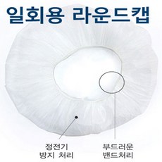 일회용 부직포 라운드캡 100개입 위생모자, 1개, 화이트