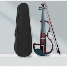 전자 바이올린 초보자용 일렉트릭, 블랙 + 액세서리 풀세트, 1개
