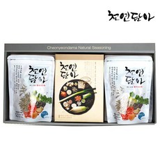 토마톰스 [천연담아]선물세트 멸치다시팩4개+자연조미료2개세트/쇼핑백