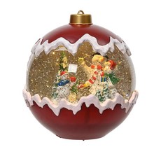 HARRODS LED Snow Globe Bauble Red/Warm White 헤로즈 LED 스노우글로브 스노우볼 버블 레드/웜 화이트