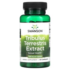 Swanson 트리블러스 추출물 500mg 캡슐 60정, Swanson 트리블러스 추출물 5..., 1개