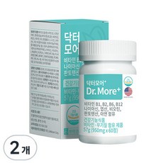 닥터모어 플러스 풍성해지는 비오틴 두피영양제 60정 판토텐산 맥주효모, 2개