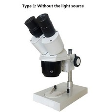 스테레오 현미경 20X 30X 40X 쌍안 산업용 현미경 상단 하단 광원 포함 PCB 수리 용 WF10X 접안 렌즈, 중국, 빛없이
