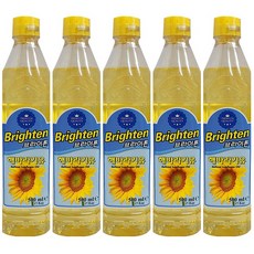 브라이튼 터키산 프리미엄 오일 해바라기유 500ml, 5개