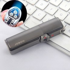 Jobon 가스 토치 라이터 강력한 3 스트레이트 블루 플레임 그라인딩 휠 방풍 시가 라이터 스프레이건 남성용 가제트