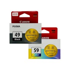 캐논 PG49 CL59 정품잉크 PIXMA E409 E489 E3190 E3195 E4290 E3390 E3391 E3392 E3490 E3491 E4590, PG-49+CL59 세트/정품, 1세트