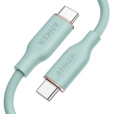 앤커 3세대 파워라인 플로우 USB C-C타입 PD 고속충전 100W 케이블, 90cm, 민트 그린, 1개