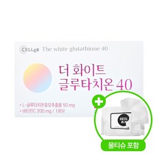 셀게이트 더 화이트 글루타치온 40 설빈 물티슈 포함 세트, 1개, 60g