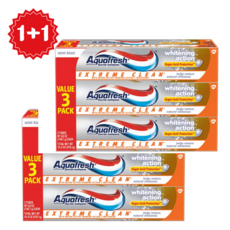 아쿠아후레쉬 미백 치약 Aquafresh Whitening Toothpaste Mint Blast 5.6oz X 3개 X 2팩 토탈 치약, 6개, 158.7g