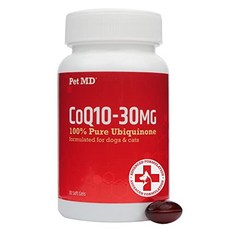 개 앰프용 pet md coq10 고양이 - 심장 건강 앰프 항산화 보충제 - 애완동물을 위한 유비퀴논 코엔자임 q10 - 개를 위한 항염증제 - 심장 건강을 위한 고양이 -