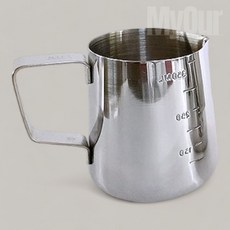 스팀피쳐 밀크저그 우유 스팀피처 스텐 눈금 350ML