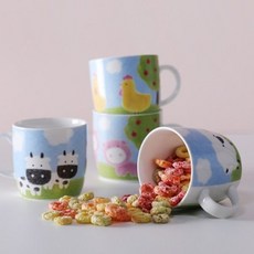 애니멀 어린이 아동 머그컵 200ml, 꼬꼬, 색상