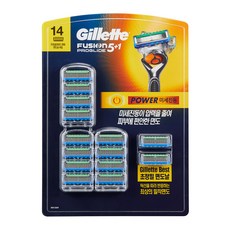 GILLETTE 질레트 프로글라이드 파워 대용량 면도날 14개