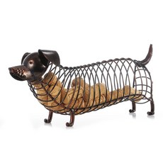 Dachshund 코르크 홀더 와인 코르크 저장 용기 철제 공예 동물 장식품 가정 데스크탑 장식