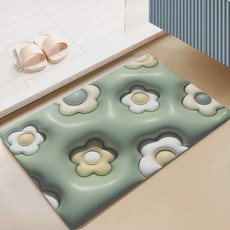 BRINCH 빨아쓰는 3D 입체 디자인 규조토 논슬립 발매트, 타입5901-19