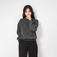  여성용 데일리 라운드 니트 맨투맨  상품 이미지