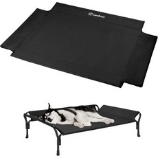 침대 모델 CWC2307용 비후 개 교체 커버 L 블랙, Black, Large
